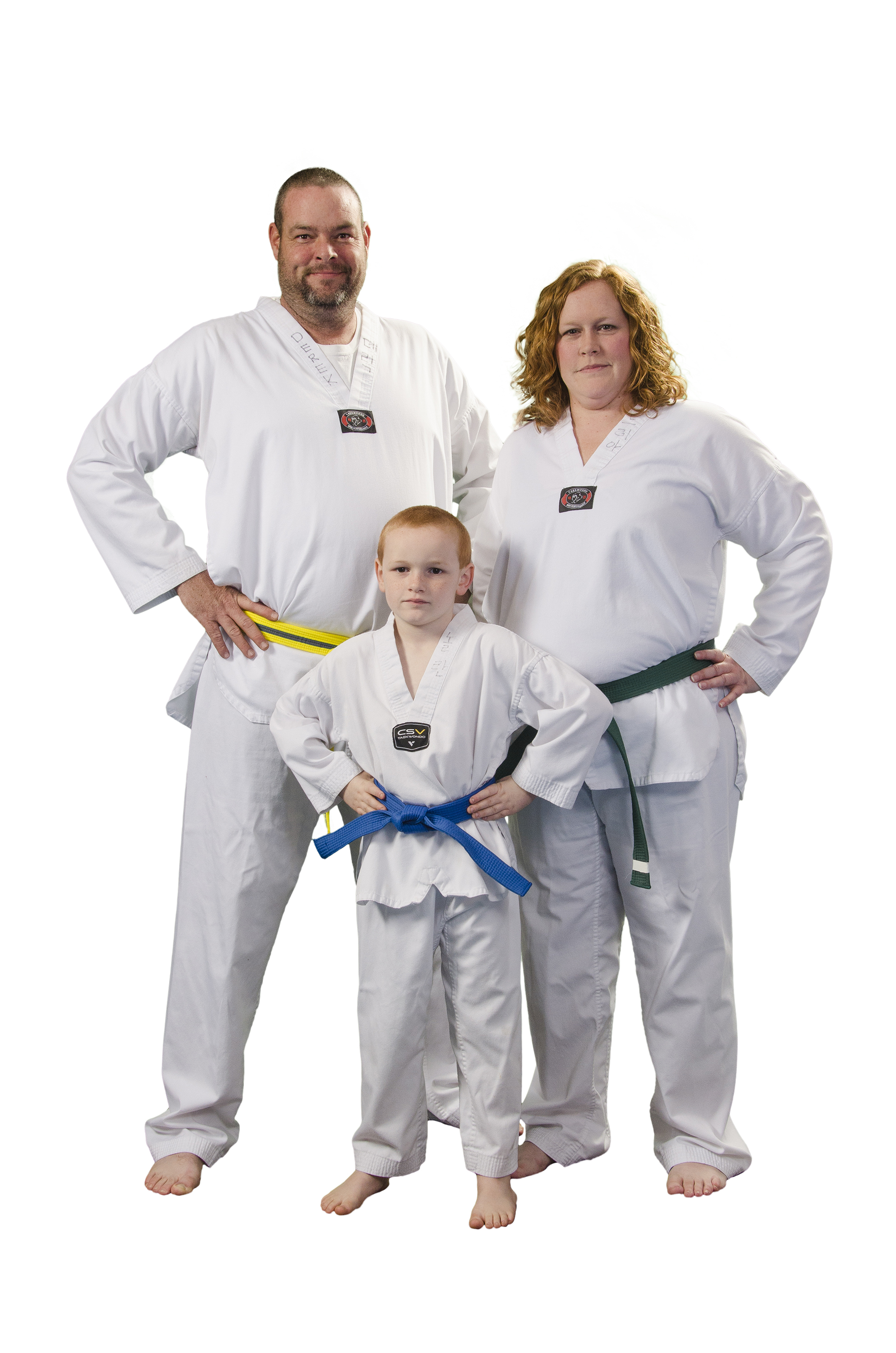 Family supporting each other in Taekwondo